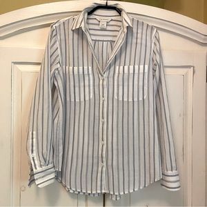 Club Monaco Striped Claudia Button-Up Shirt